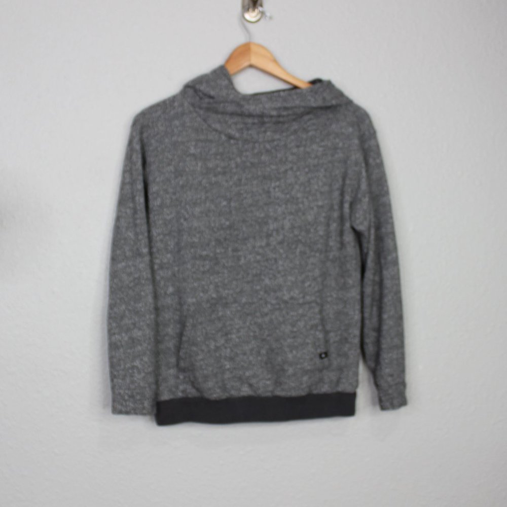 MeUndies Space Dye Grey Cowl Neck Hoodie sz XS